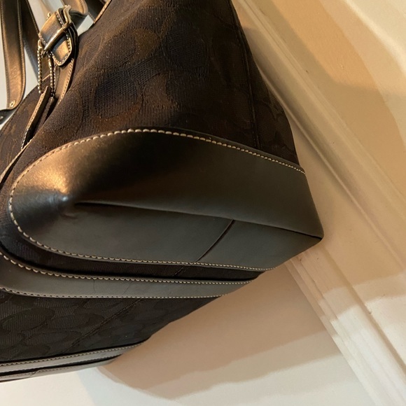 Black Coach Monogram Tote - Picture 4 of 12